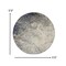 Homeroots 5 ft. Round Charcoal & Ivory Abstract Area Rug 385295 - alternate 7